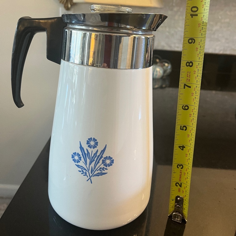 Corning Corning Ware blue cornflower 9 cup coffee percolator stove top